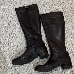 Etienne Aigner Dark Brown Heeled Boots
